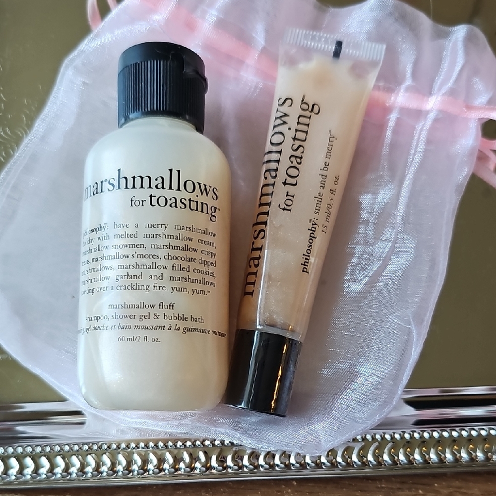 Philosophy Marshmallows for Toasting Shower Gel and Lip Gloss Set - Sealed HTF
